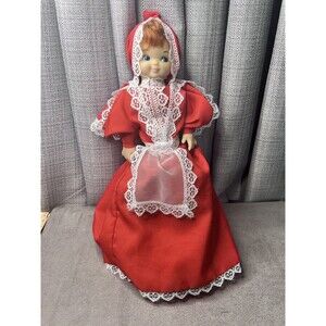 VTG 3 Dolls In 1 Little Red Riding Hood Grandma Wolf Handmade Doll 21 Inch